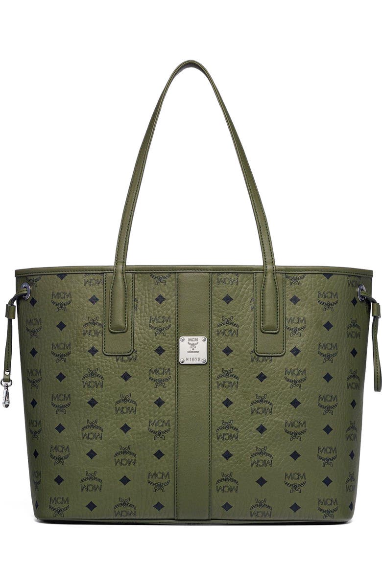 MCM Medium Liz Shopper in Visetos, Main, color,