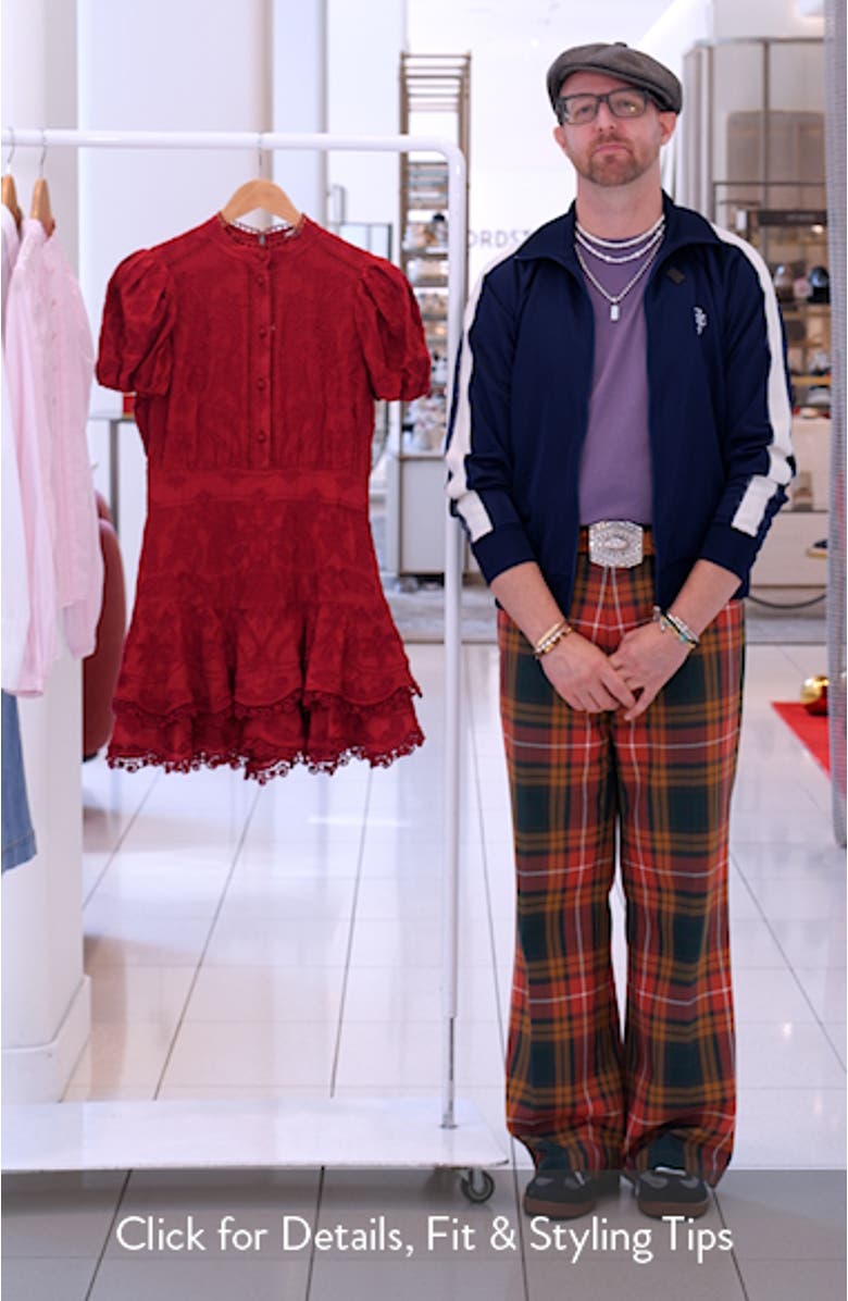 Loryn Embroidered Cotton Minidress, sales video thumbnail