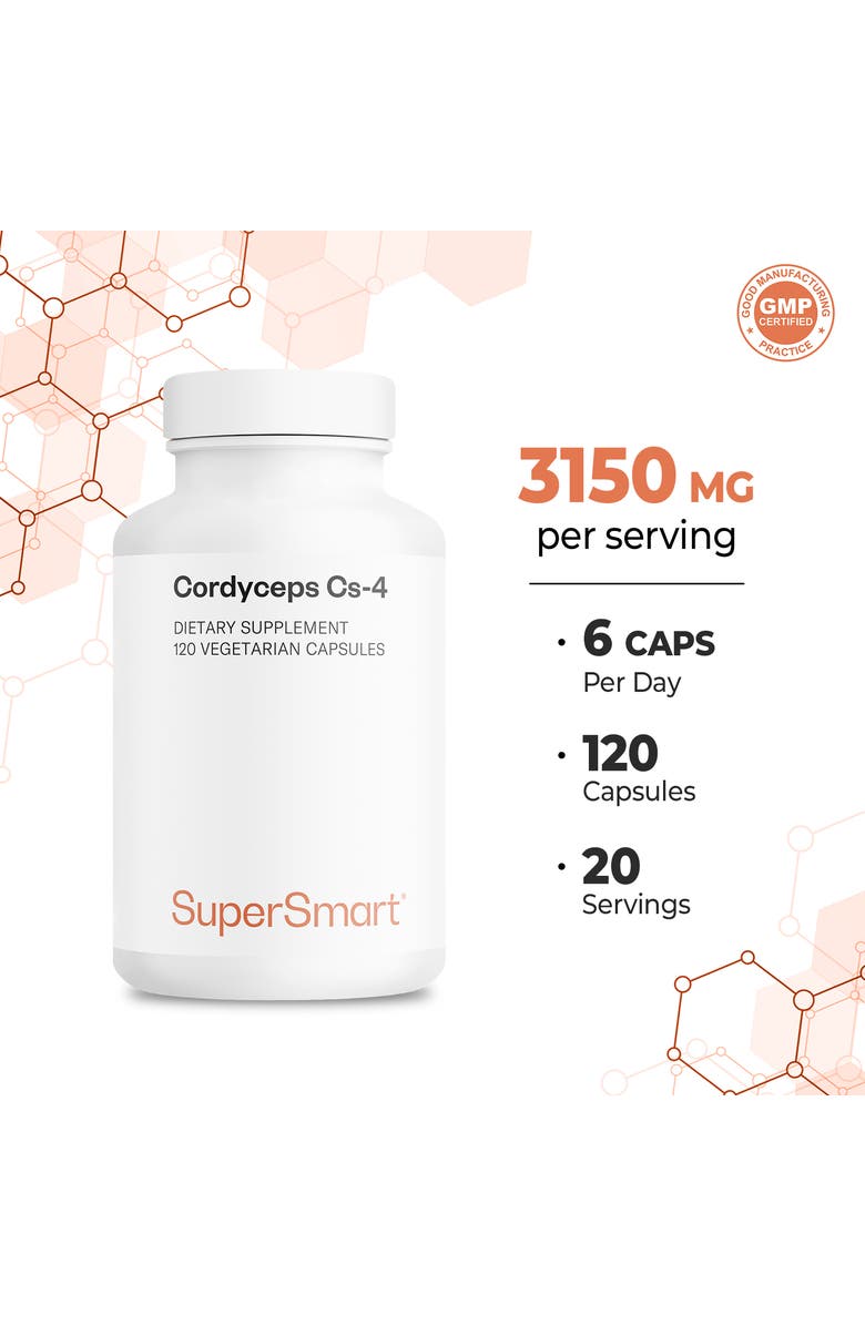 SuperSmart Cordyceps Cs-4 3150mg per Day, Alternate, color, NO COLOR
