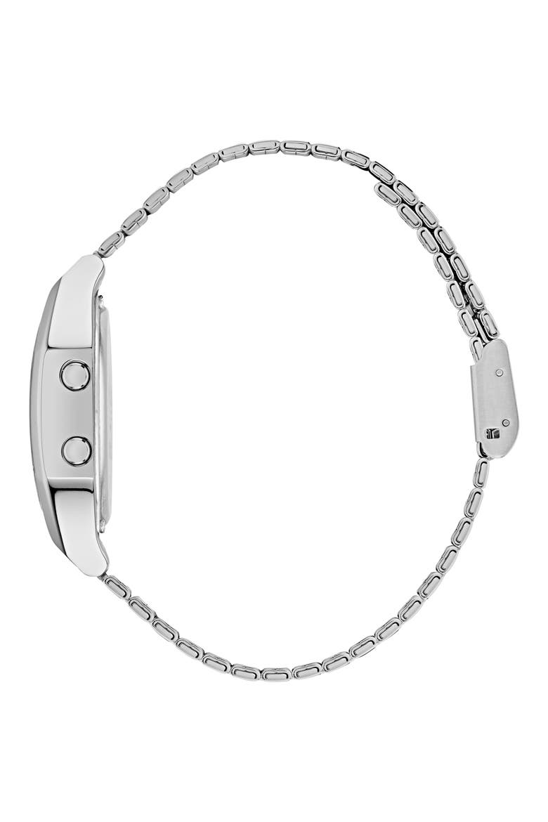 Digital Two M Digital Bracelet Watch, 36mm, Alternate, color, SILVER