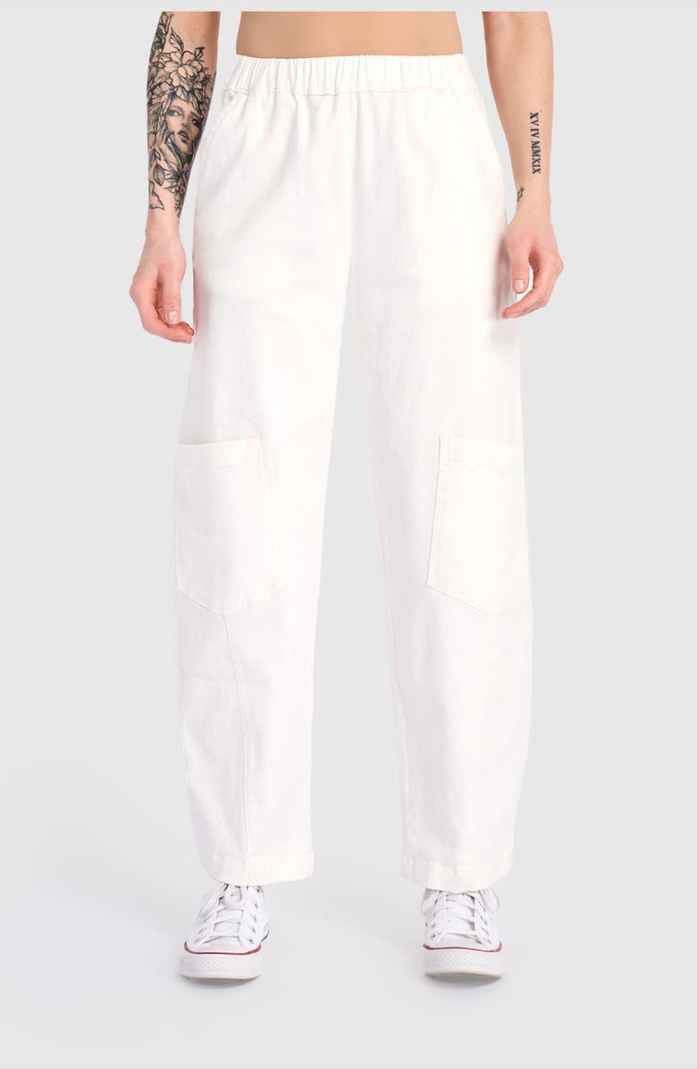 Alembika Twill Papaya Relaxed Pants, Main, color, White