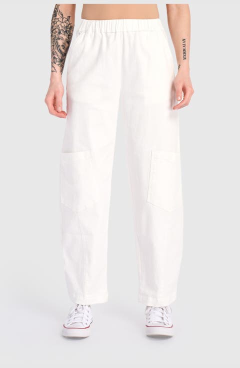 Twill Papaya Relaxed Pants