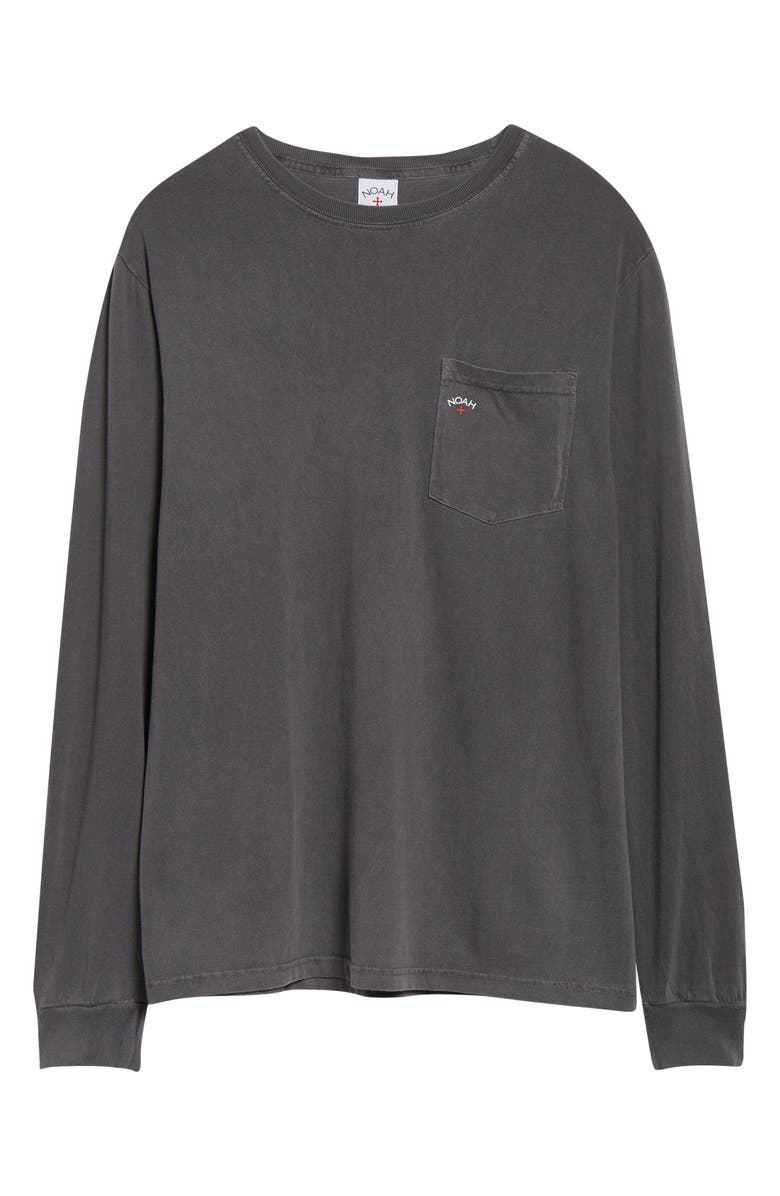 Noah Core Logo Long Sleeve Pocket T-Shirt, Alternate, color, Pepper
