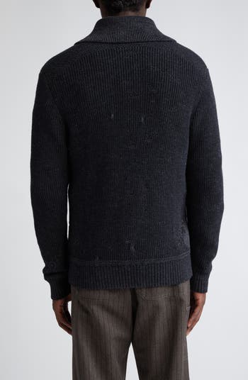 Double RL Repaired Cotton Shawl Collar Cardigan | Nordstrom