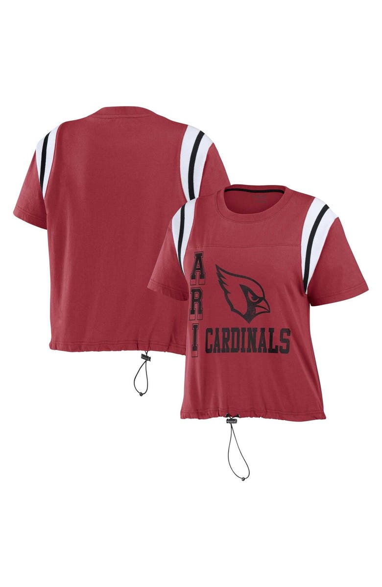 WEAR by Erin Andrews Women's WEAR by Erin Andrews Cardinal Arizona Cardinals Cinched Colorblock T-Shirt, Main, color, Cardinal