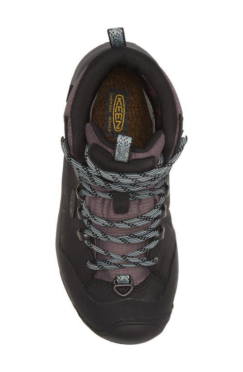 Keen Revel Mid Polar Waterproof Hiking Boot In Black/harbor Gray