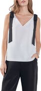 Endless Rose Contrast Bow V-Neck Tank Top
