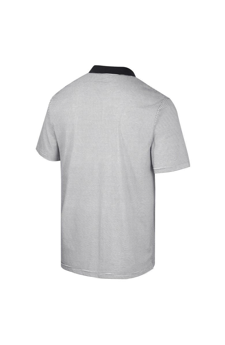 COLOSSEUM Men's Colosseum White/Black Appalachian State Mountaineers Print Stripe Polo, Alternate, color, White