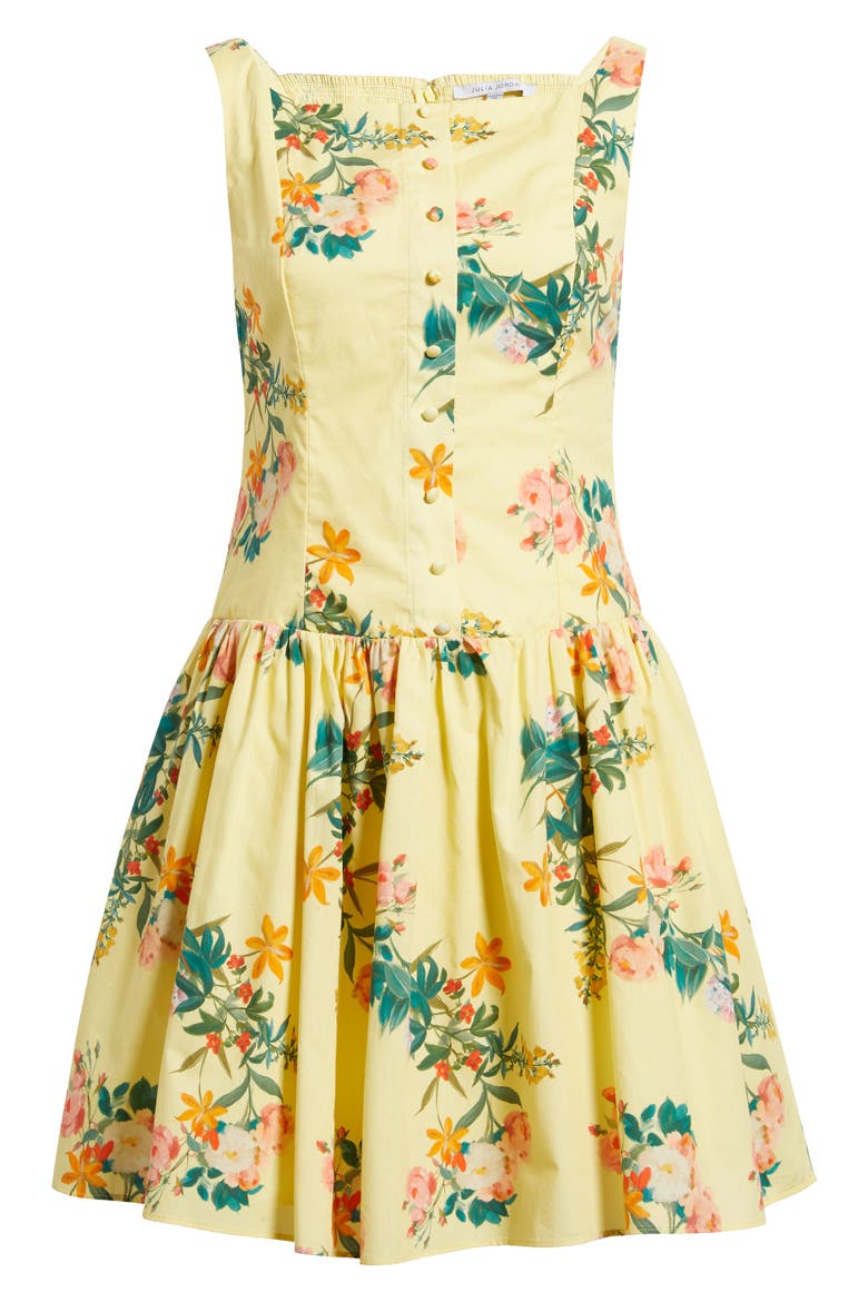 Fit & Flare Poplin Dress, Alternate, color, YELLOW MULTI