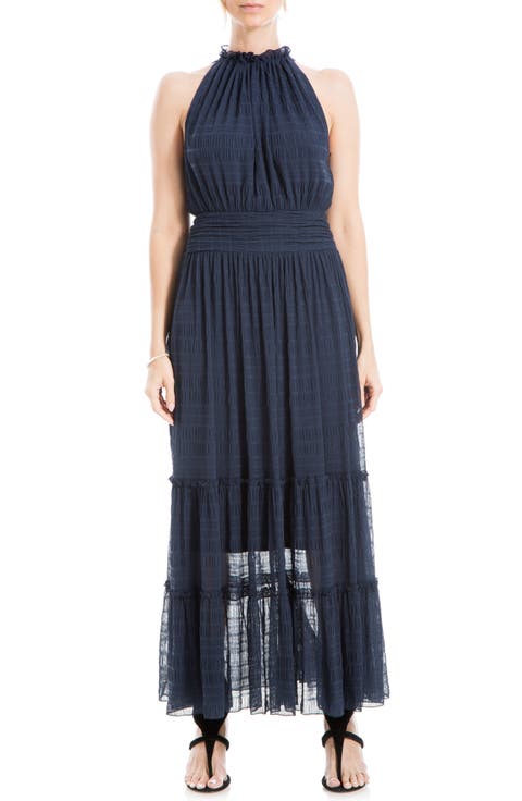 Mock Neck Lace Mesh Dress