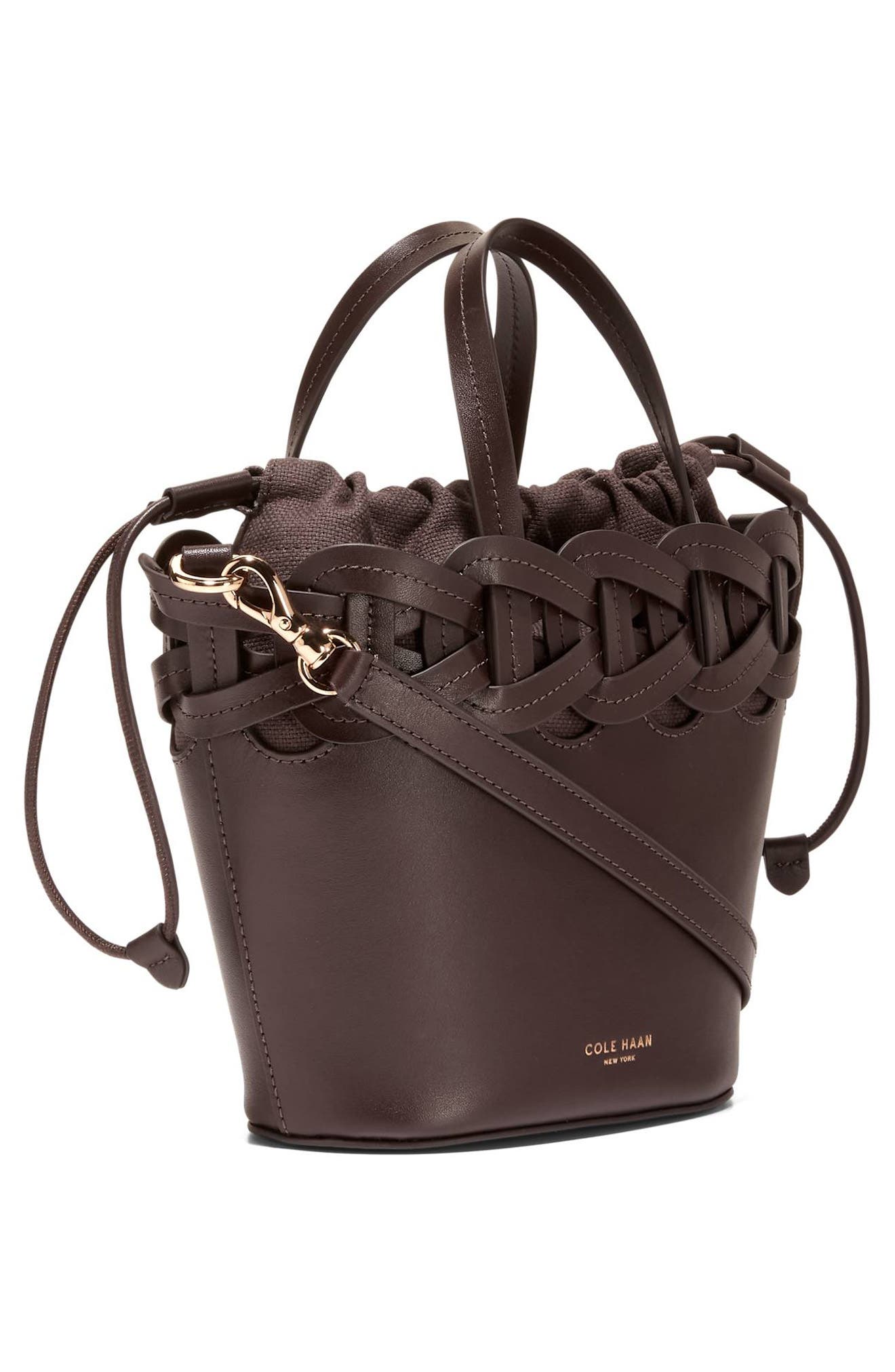 Juliette Small Leather Tote Crossbody, Alternate, color, MADEIRA BROWN