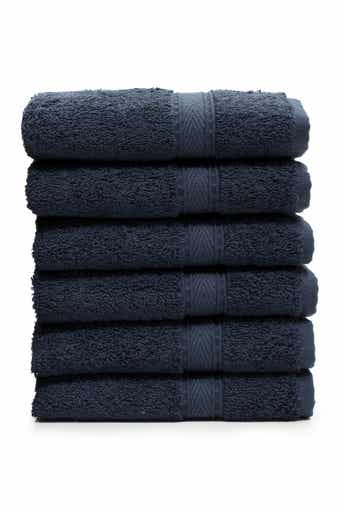 Linum Home Textiles Sinemis Terry Washcloths - Set of 6 - Navy