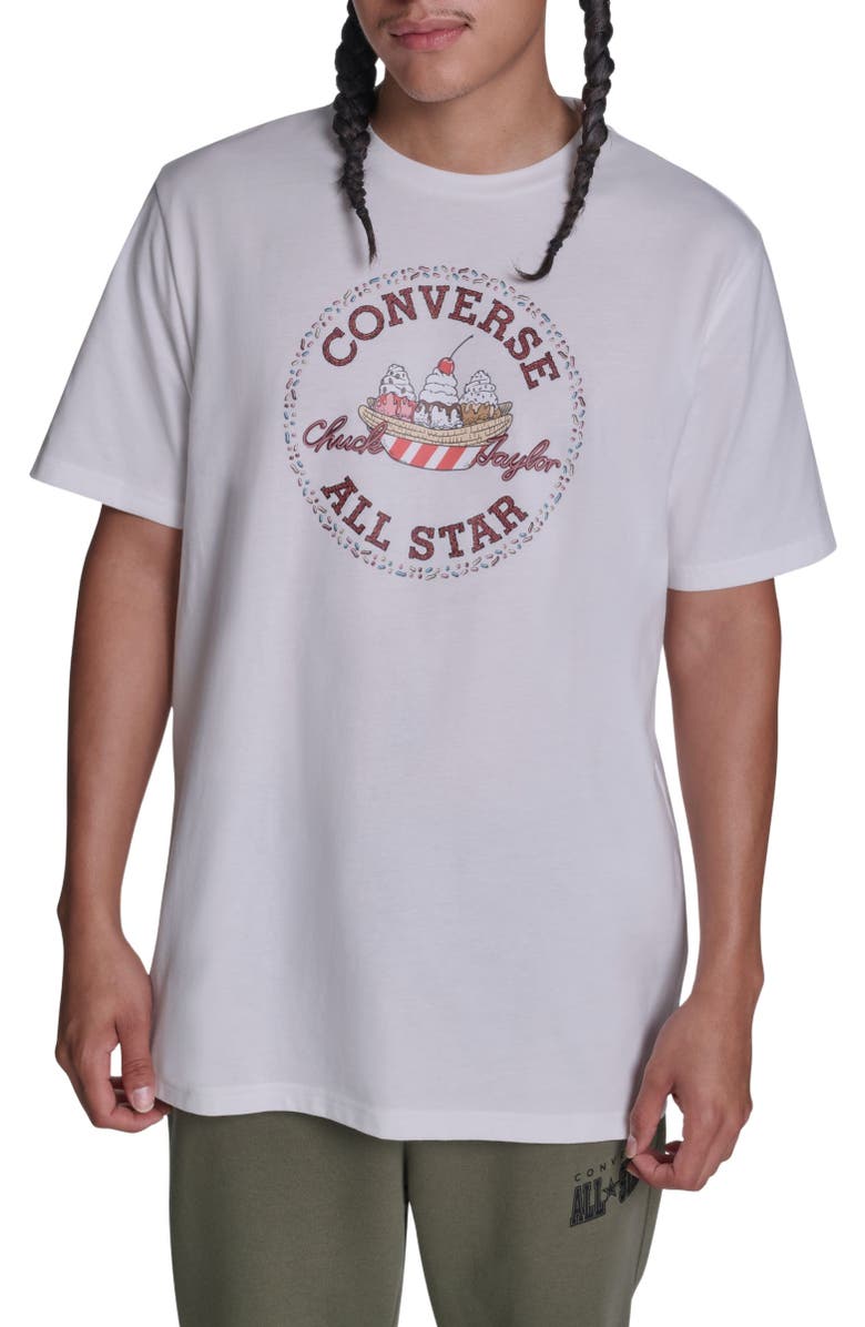 Converse Chuck Taylor Sundae T-Shirt, Main, color, White 10A