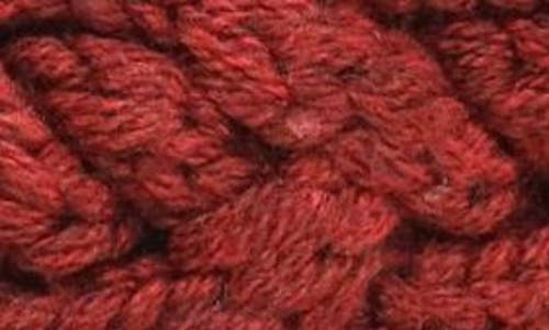 Portolano Cable Knit Merino Wool Infinity Scarf In Red