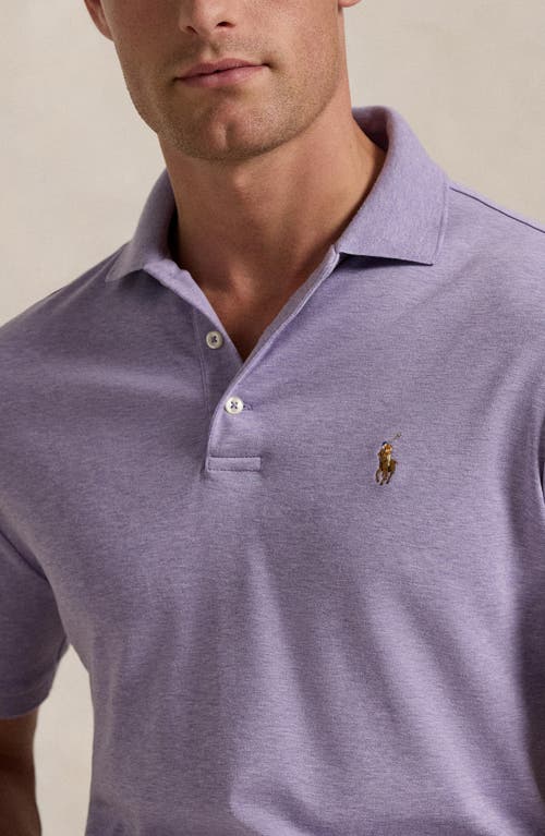 Shop Polo Ralph Lauren Solid Cotton Jersey Polo In Amethyst Heather