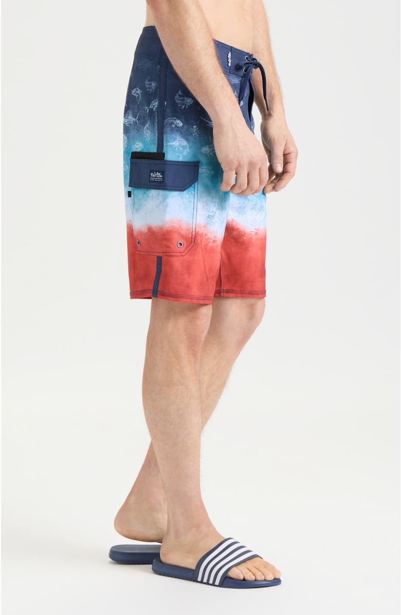 Salt Life Ameritude Boardshorts, Alternate, color, Blue