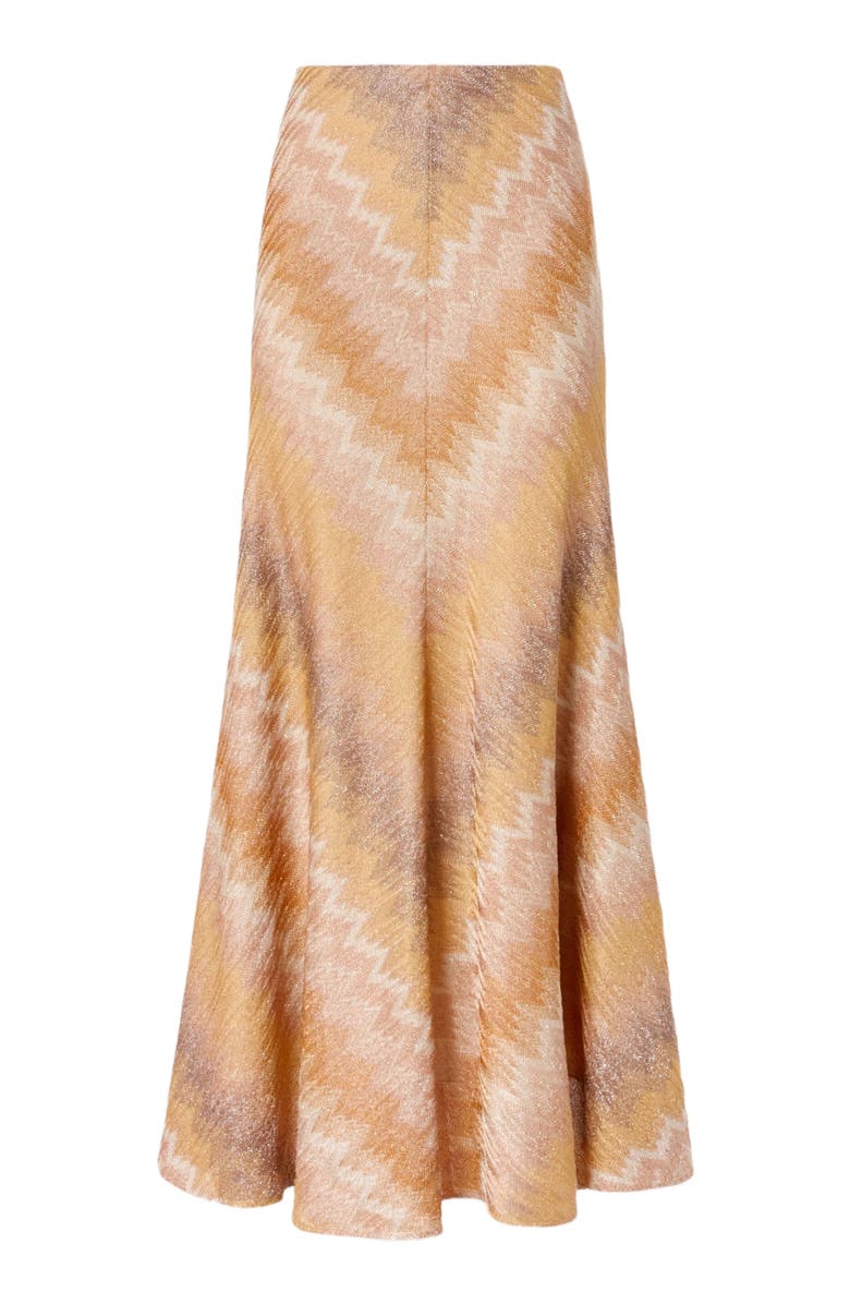 Missoni Viscose Lamé Snake-pattern Long Skirt, Alternate, color, Green
Brown
