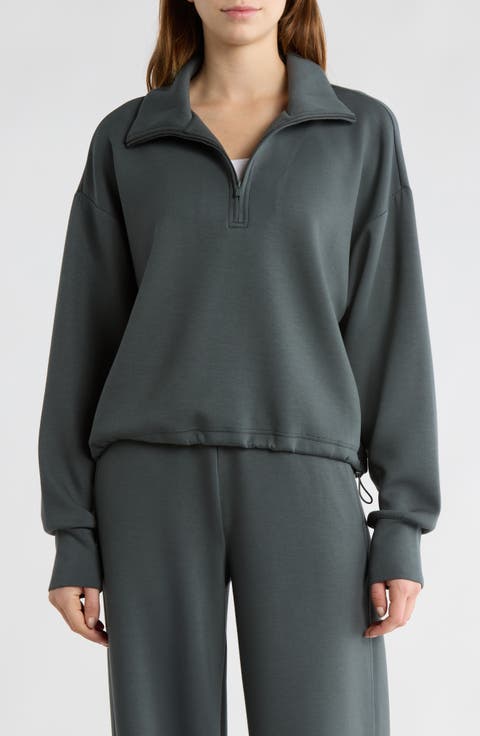 Whisper Knit Half Zip Sweatshirt