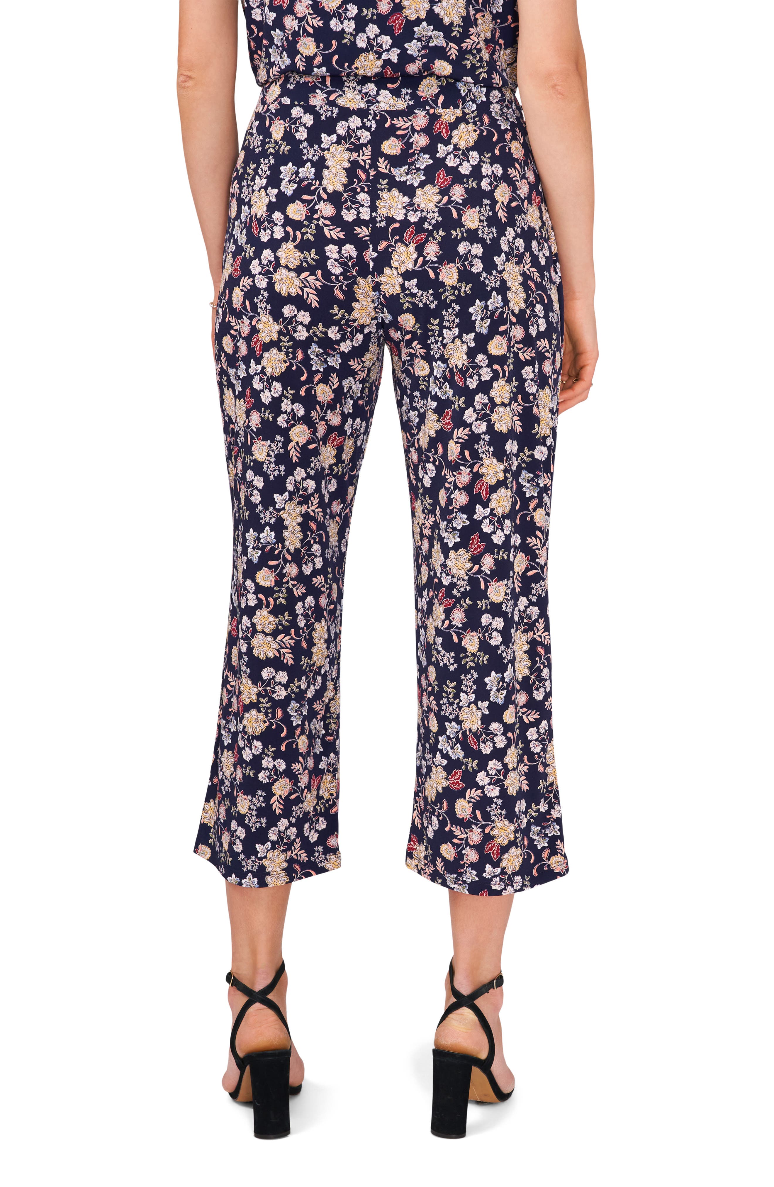 Floral Wide Leg Crop Pants - image 2