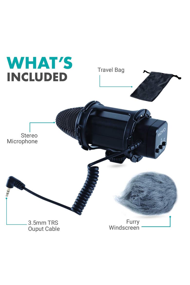 VXR300 X/Y Stereo Condenser Video Microphone Compatible with DSLR Cameras & Camcorders, Alternate, color, Black