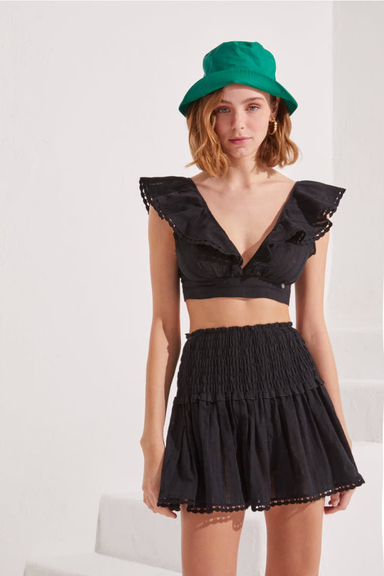 Muscha Mini Skirt, Alternate, color, Black