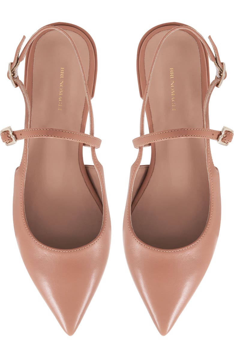 Bruno Magli Martina Slingback Mary Jane Pointed Toe Flat, Alternate, color, Tan