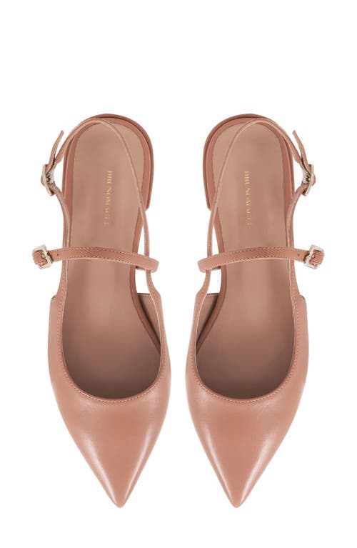 Bruno Magli Martina Slingback Mary Jane Pointed Toe Flat In Tan
