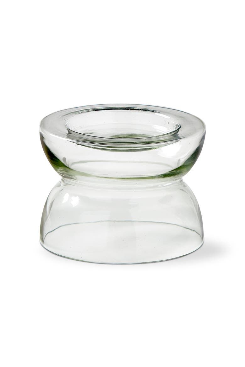 Recycled Glass Pillar Holder and Vase Set Clear Candle Holders, Main, color, Clear