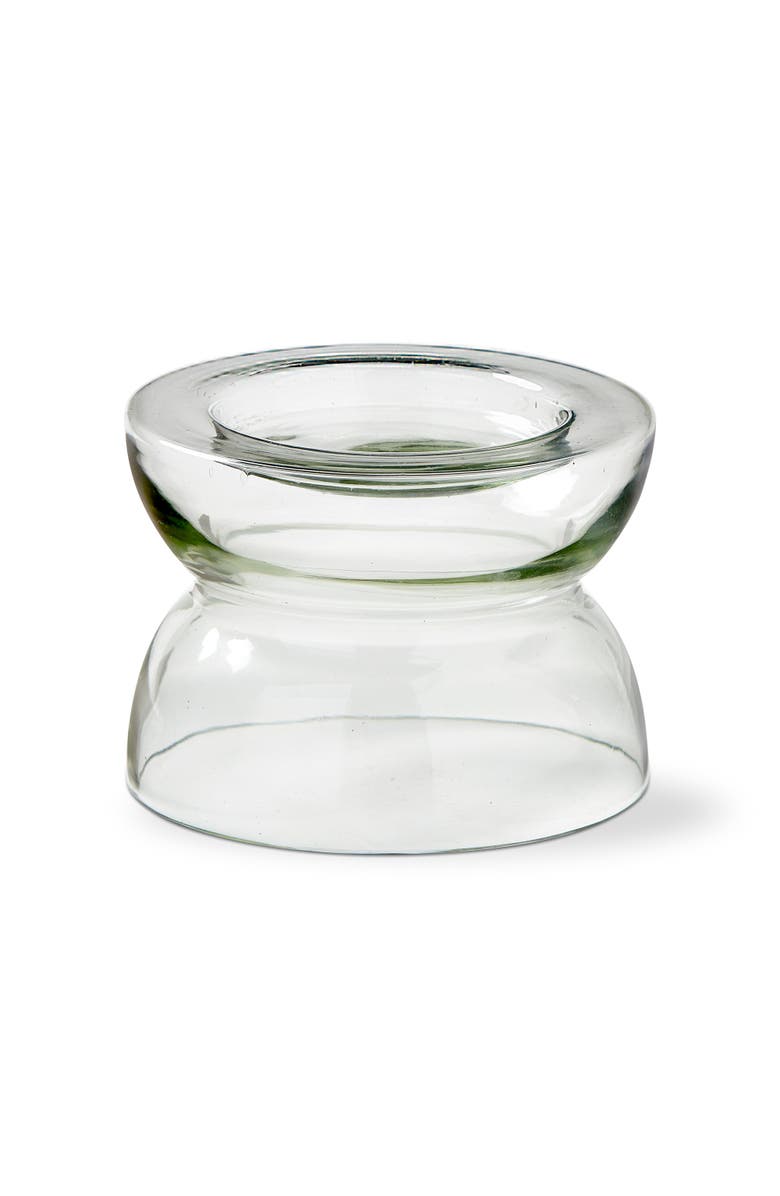 tag Recycled Glass Pillar Holder and Vase Set Clear Candle Holders, Main, color, Clear