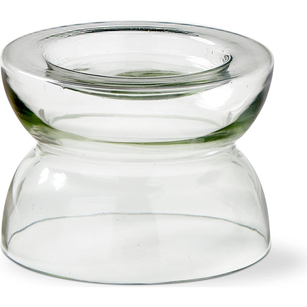 Tag Recycled Glass Pillar Holder And Vase Set Clear Candle Holders In Transparent