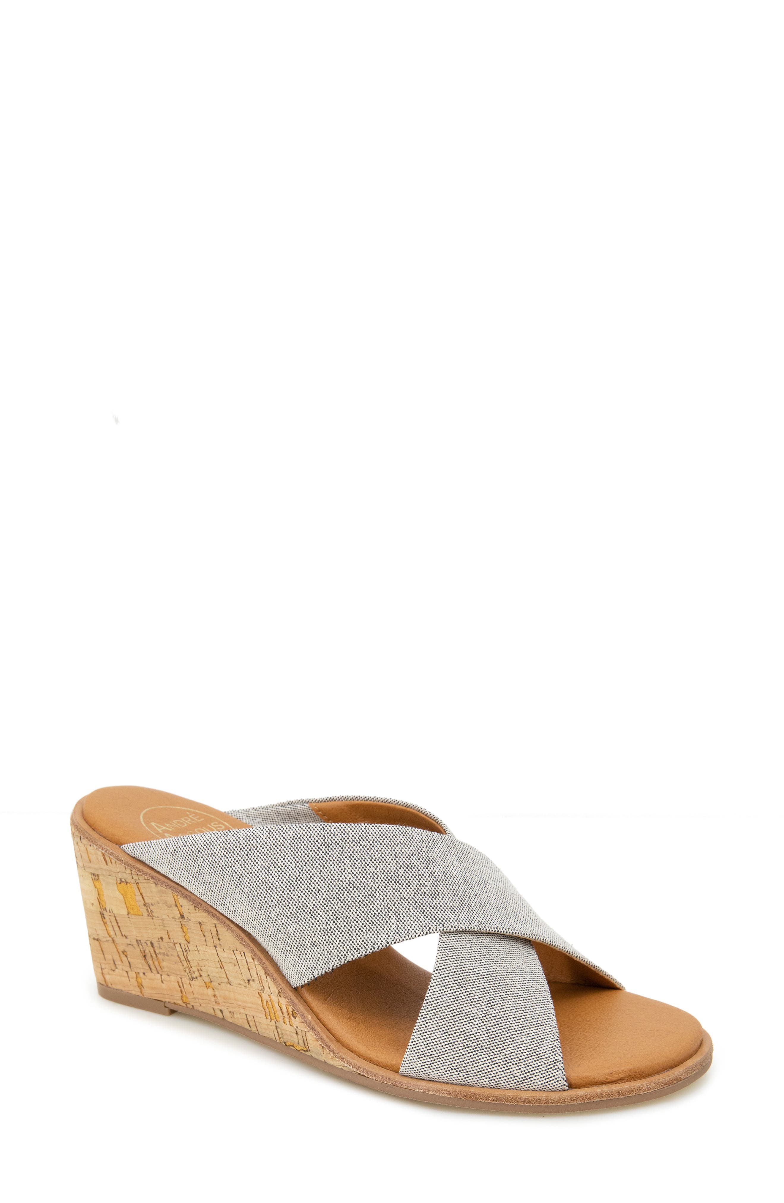 André Assous Bryana Wedge Sandal, Main, color, 