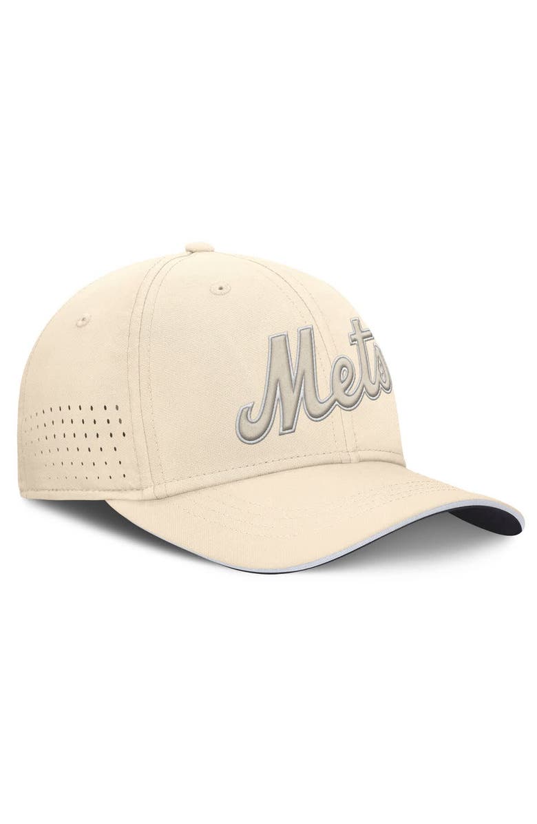 Nike Men's Nike Cream New York Mets Rise Performance Flex Hat, Alternate, color, Cream