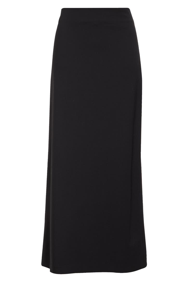 Samos Stretch Wool Grain de Poudre Pencil Skirt, Alternate, color, BLACK