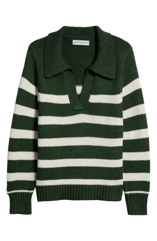 Petal And Pup Petal & Pup Shea Stripe Johnny Collar Sweater In Multi