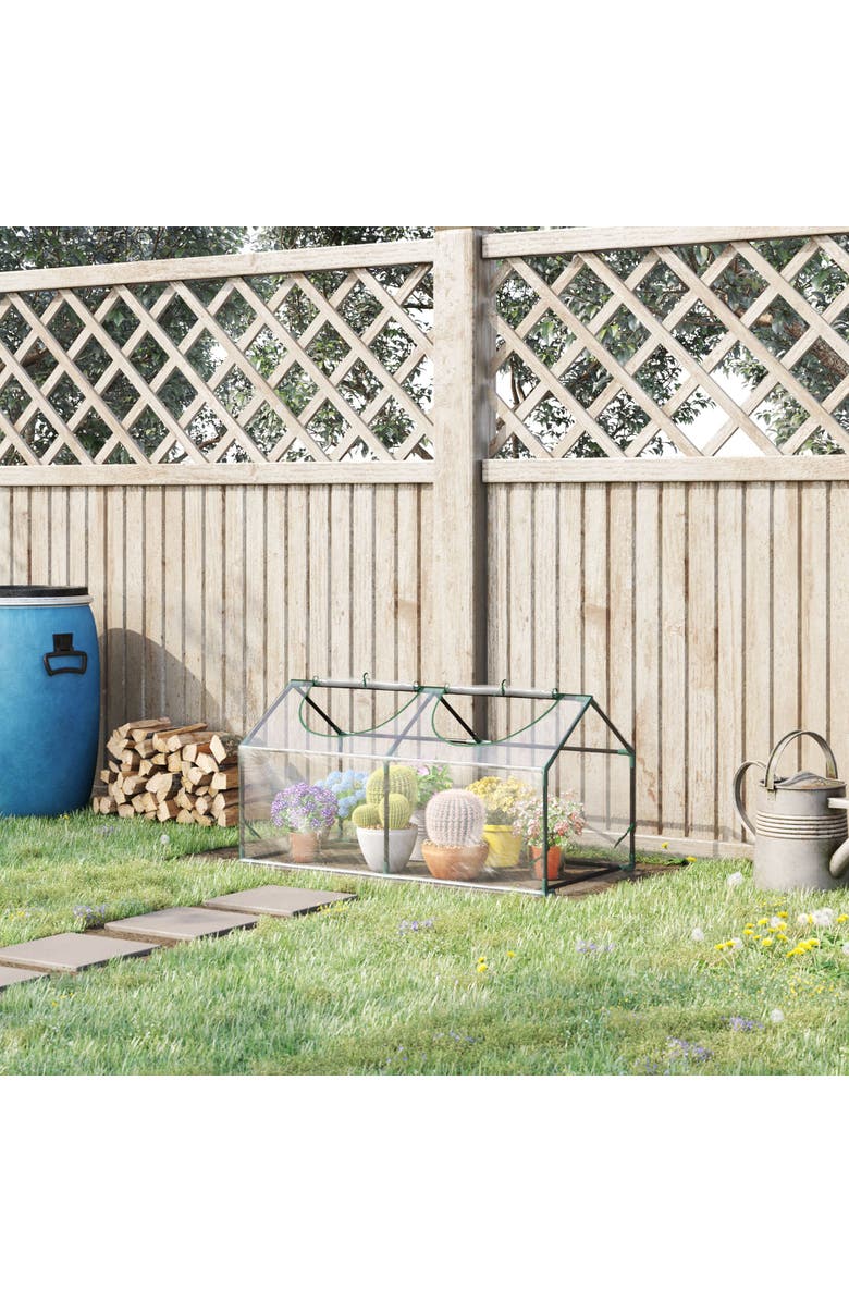 Outsunny Mini Greenhouse, Alternate, color, Clear