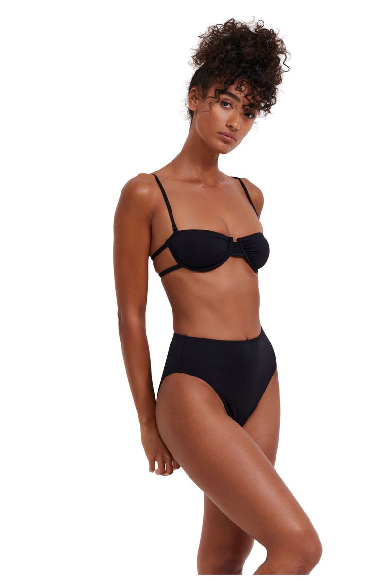 Flirtt Gottex Solid Underwire Back Strap Bikini Top, Alternate, color,