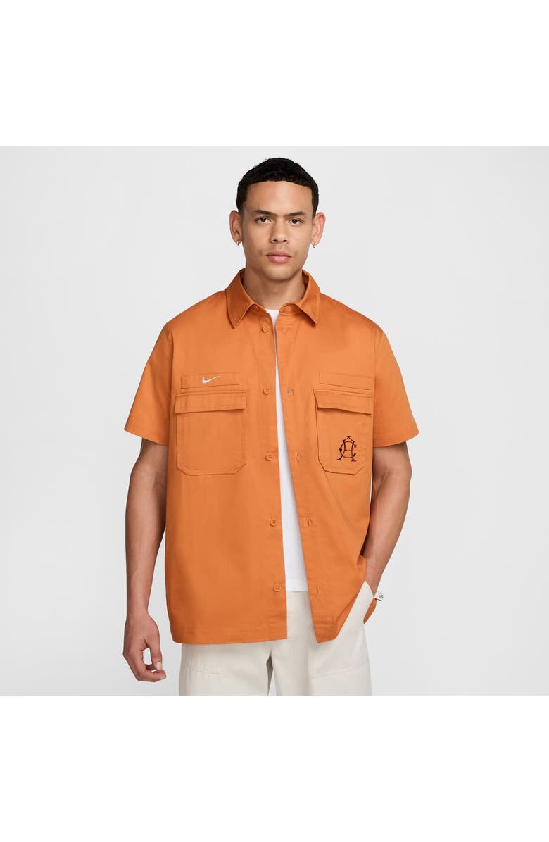 Nike Men's Nike Burnt Orange Club America CA x CA Woven Button-Down Shirt, Main, color, Burnt Orange