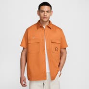 Nike Men's Nike Burnt Orange Club America CA x CA Woven Button-Down Shirt