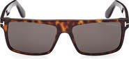 TOM FORD 58mm Rectangle Sunglasses