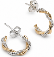 ABLE Faye Two-Tone Braided Mini Hoops
