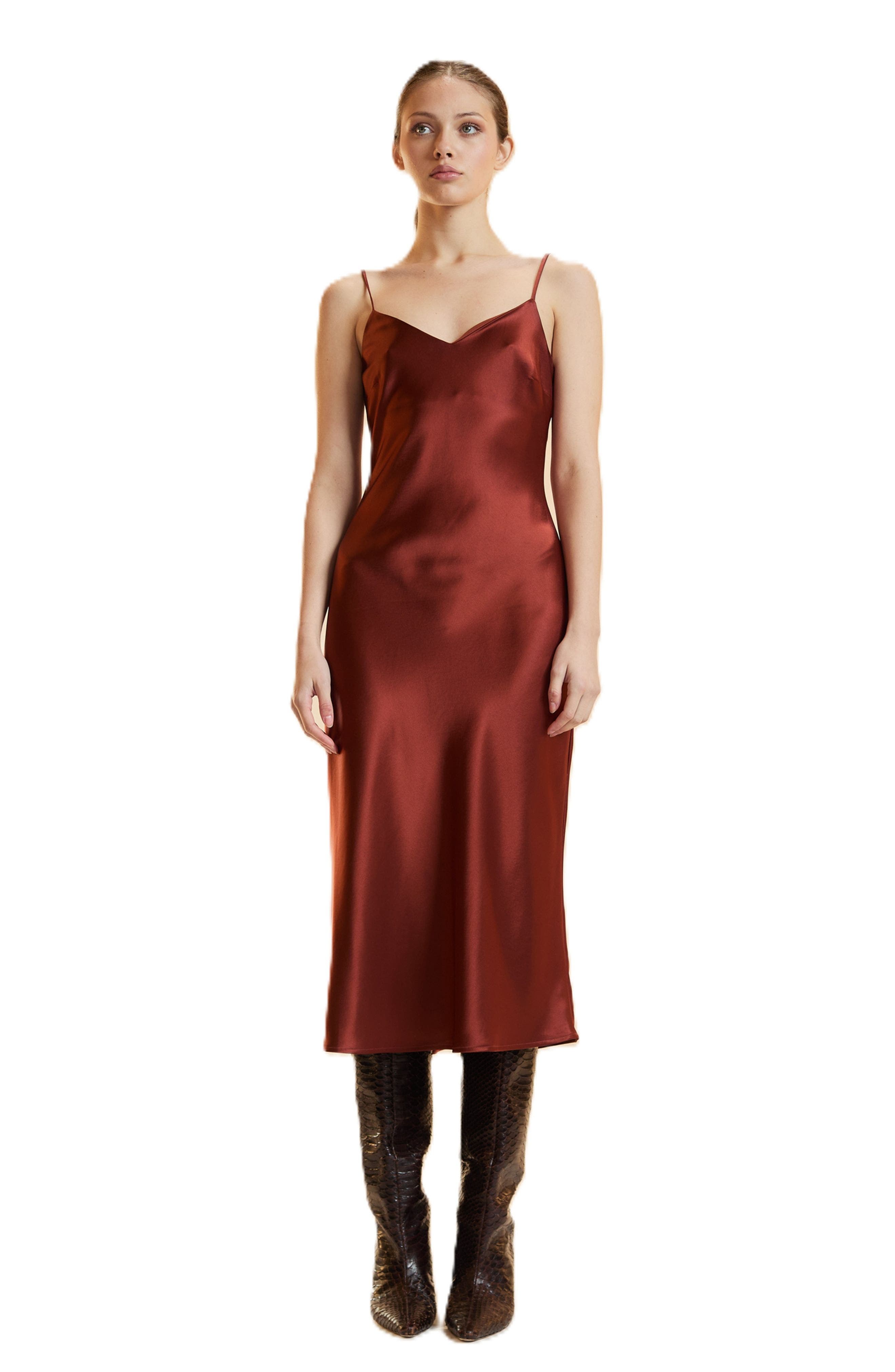 Satin Slip Dress - image 3