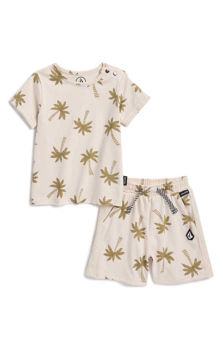 Volcom Jersey T-Shirt & Shorts Set, Main, color, Stone