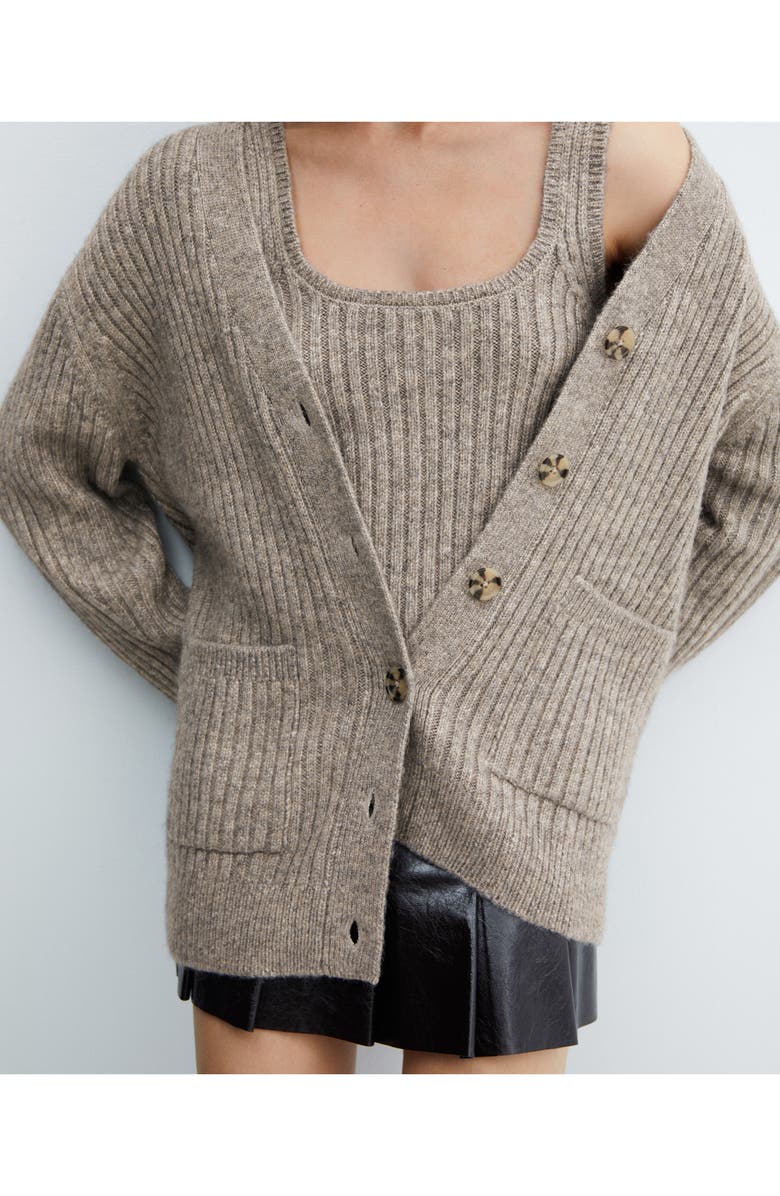 MANGO Marions Rib Tank, Alternate, color, Grey