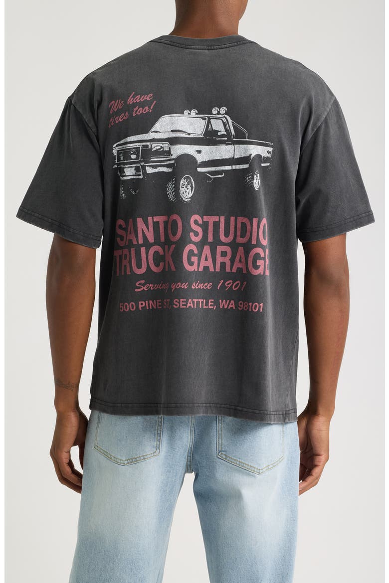 Garage Graphic Cotton T-Shirt, Alternate, color, BLACK FADE