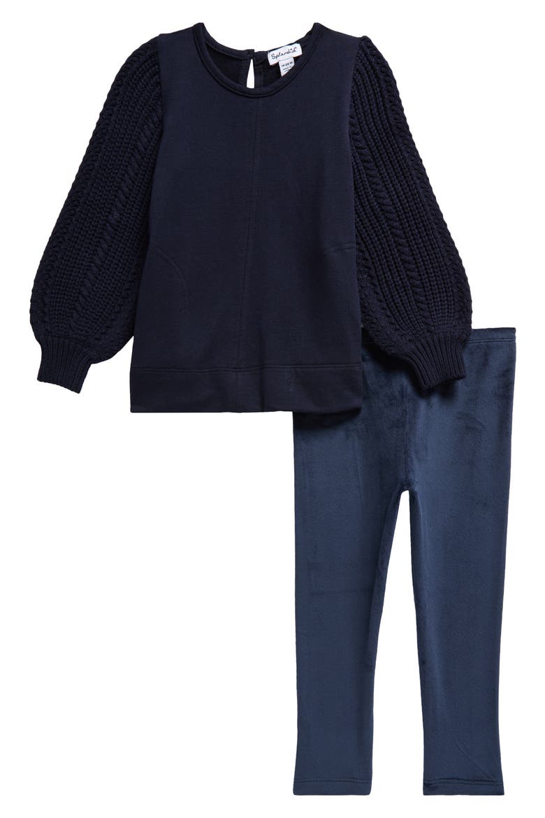 Sweatshirt & Leggings Set, Main, color, DEEP NAVY