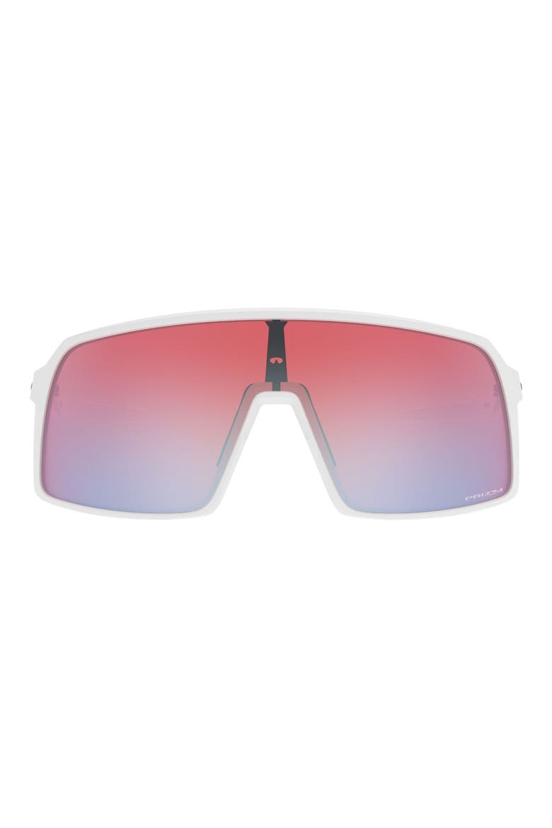 Sutro 137mm Shield Sunglasses, Main, color, WHITE/PRIZM SNOW SAPPHIRE