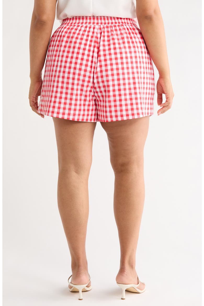 Macon High Waist Shorts, Alternate, color, RED-WHITE