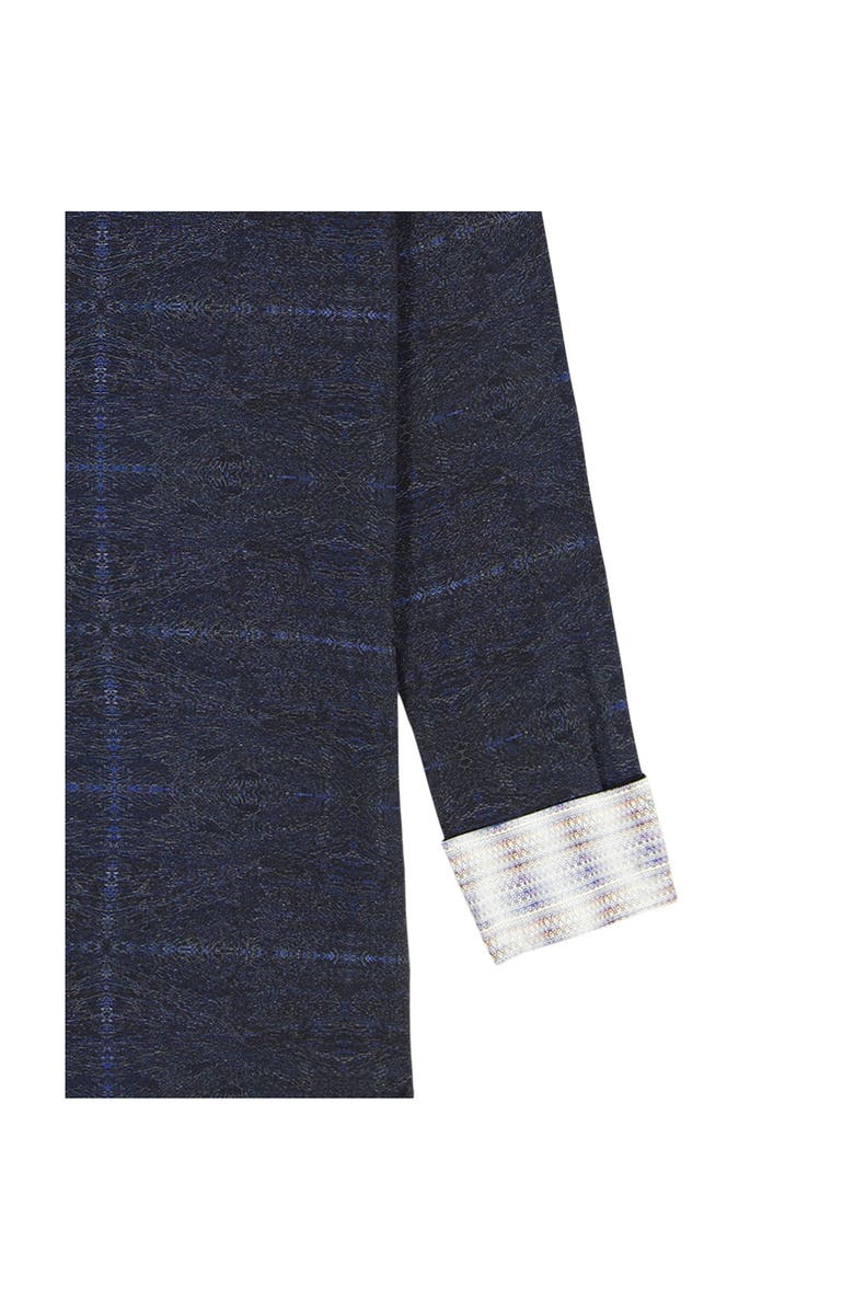 Robert Graham Irving Classic Fit Plaid Knit Button-Up Shirt, Alternate, color, Navy