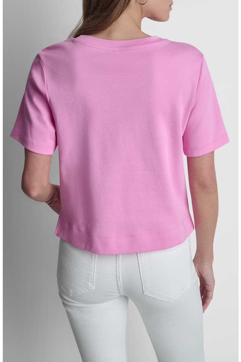 Pins & Patches Crop Cotton T-Shirt, Alternate, color, BRIGHT PEONY
