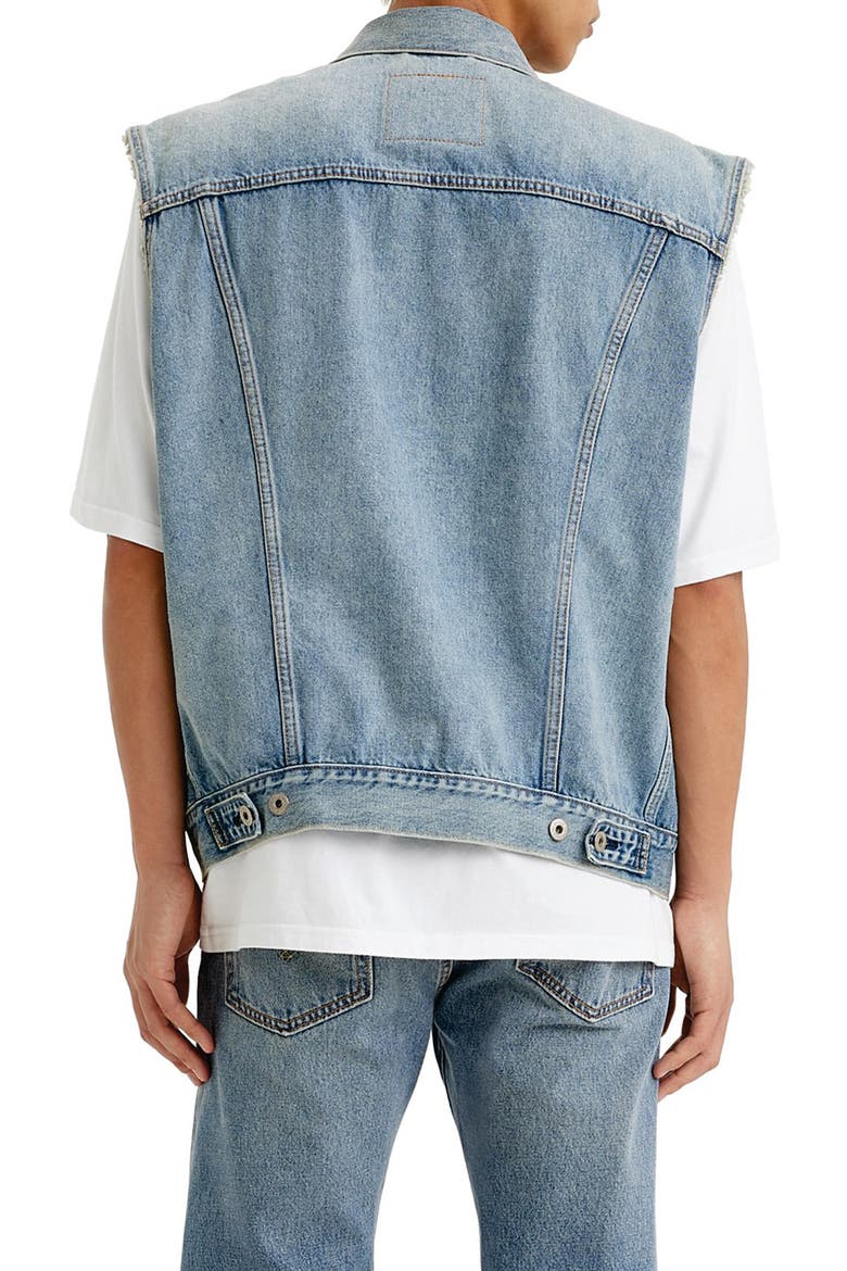 Relaxed Fit Denim Trucket Vest, Alternate, color, KENTUCKY BLUE VEST